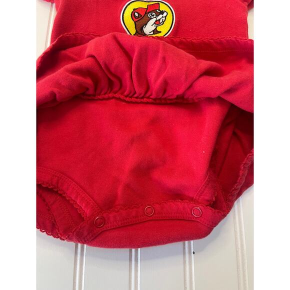 Buc-cee's Red Bodysuit Dress - Size Baby Girl's 0-3 Months - Picture 4 of 6